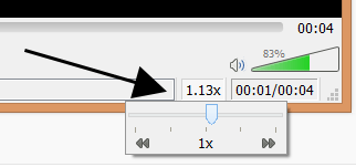 playback speed slider